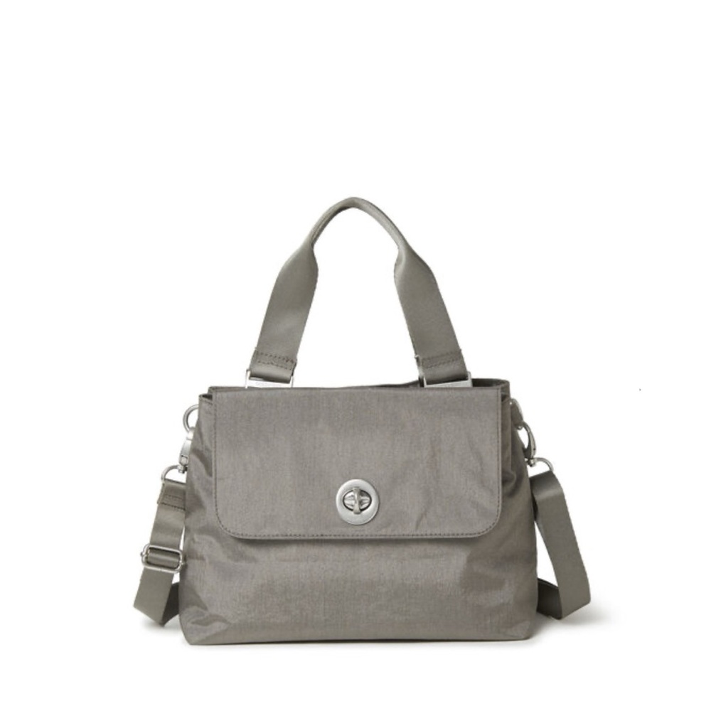 NEW Baggallini Satchel Tote with Multiple Compartments Turnlock, Crossbody Strap - Picture 10 of 13